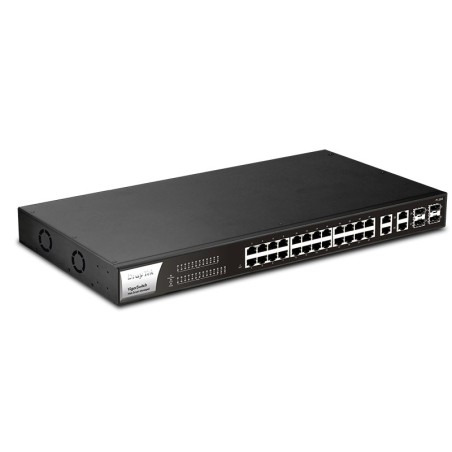 Commutateur 24*GbE PoE / 4 SFP+ Smart Web