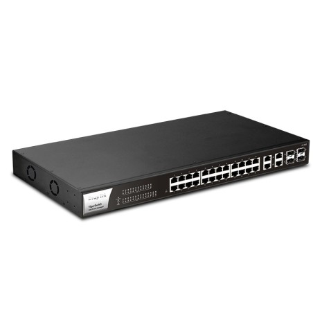Commutateur 24*GbE PoE / 4 SFP+ Smart Web
